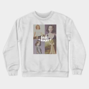 groovy aesthetic daisy ridley  (perfect for your average rey skywalker stan) • star wars cast collection Crewneck Sweatshirt